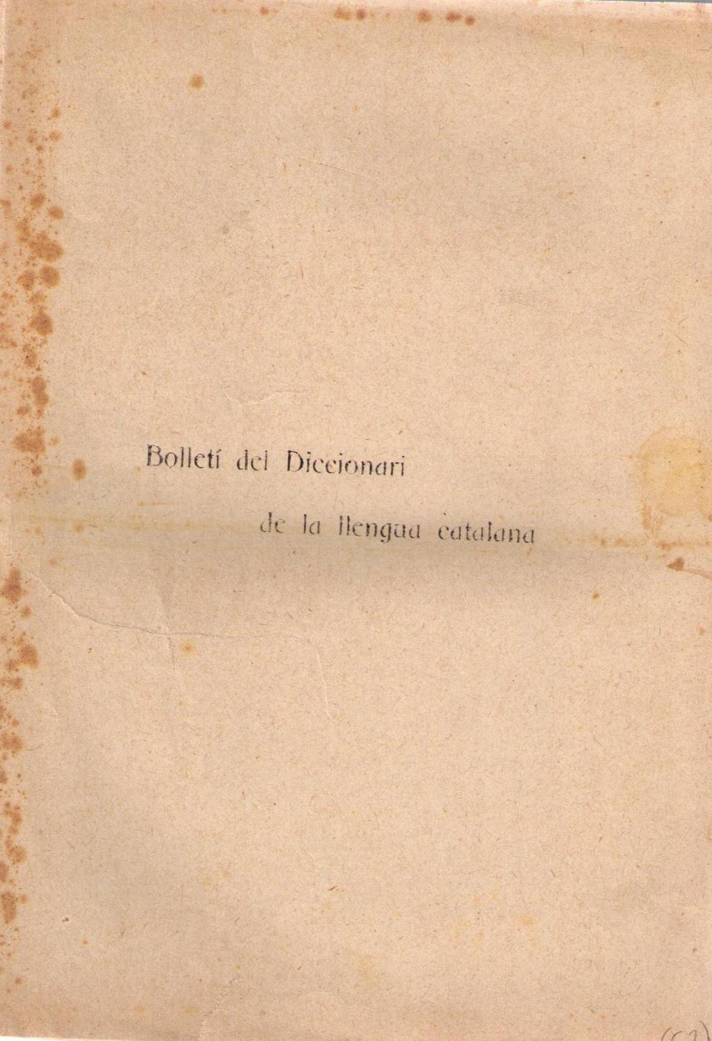 Coberta de Bolletí del Diccionari de la Llengua Catalana (Tom XVIII, número I, II, III i IV)